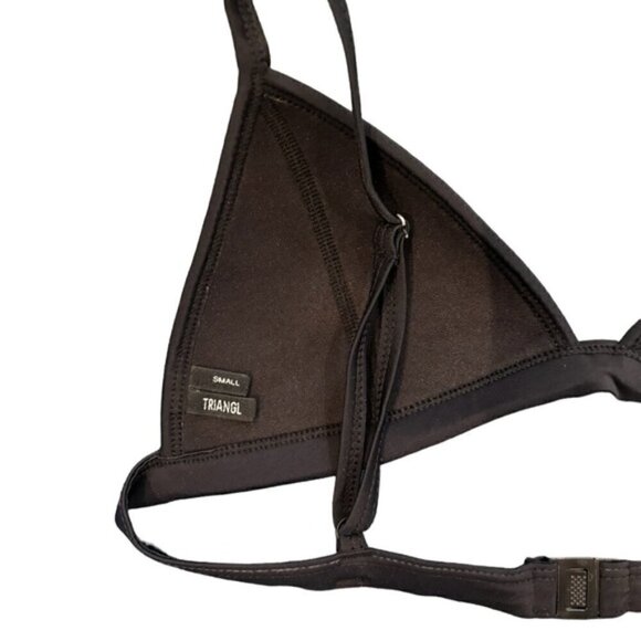 Women’s TRIANGL BLACK WHITE MESH OLLIE NEOPRENE BIKINI TOP SZ SMALL *TOP ONLY - Picture 9 of 10